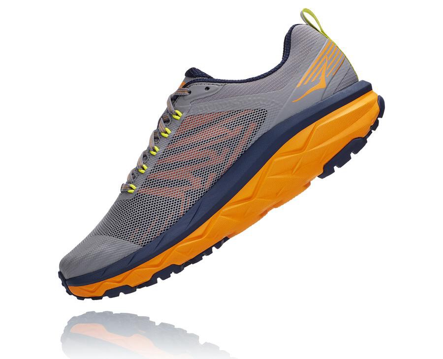 Tenis Hoka One One Trail Hombre Grises - Challenger Atr 5 - TKMV78256